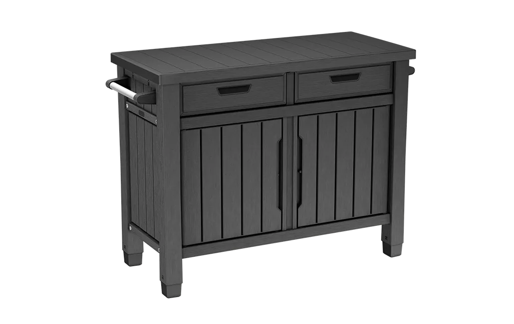 Unity Outdoor Kitchen  BBQ Table and Storage Cabinet - Graphite