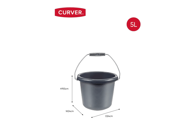 Emmer 5L - Antraciet