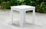 White Chaise Square Small Outdoor Side Table - Keter US