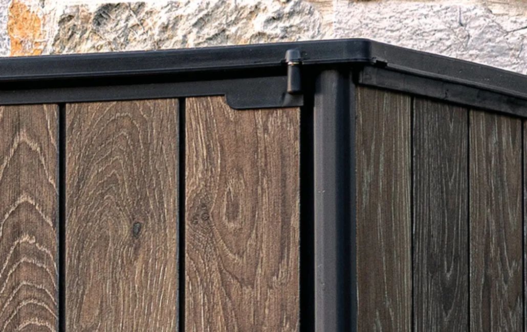 Cabanon de rangement vertical Signature – Cabanon en résine noyer – Keter Canada