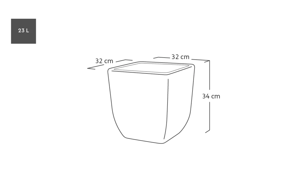 Cotswold Square Planter 32cm Set of 2 - Millstone Grey