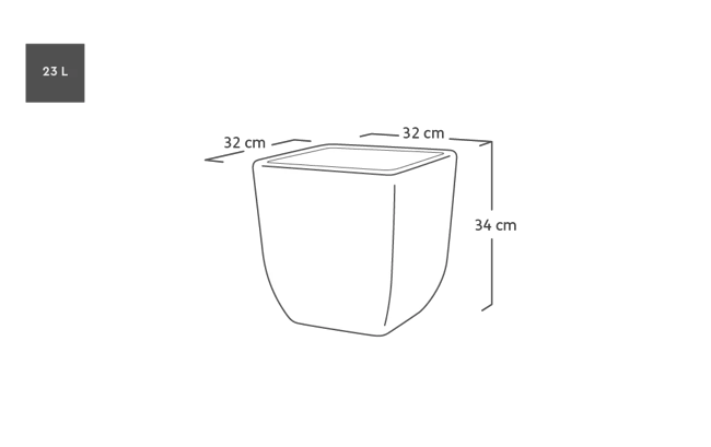 Cotswold Square Planter 32cm Set of 2 - Marble Green