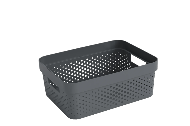 Infinity Dots Opbergbox 11L - Antraciet