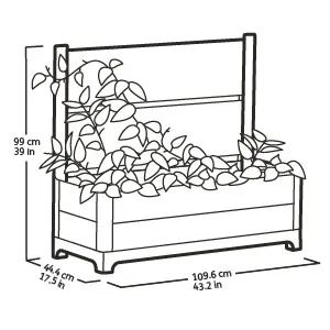 Brown Privacy Planter With Tulip-Shaped Trellis - Keter US