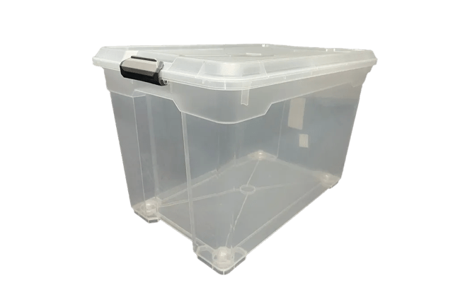 ארגז נע מובר 60 ליטר XL - שקוף - שקוף\לבן