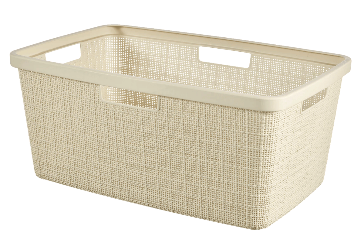Jute Wasmand 46L - Wit