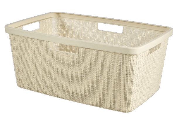 Jute Wasmand 46L - Wit - Wasmanden