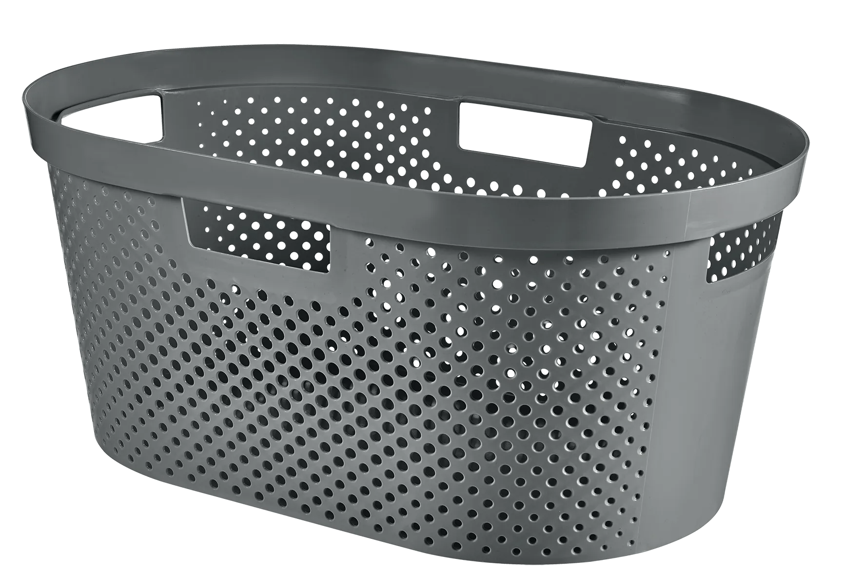 Infinity Dots Wasmand 40L - Antraciet