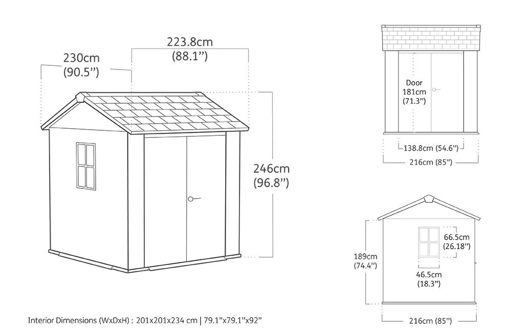 Signature Apex Shed 7x7.5ft - Rosewood
