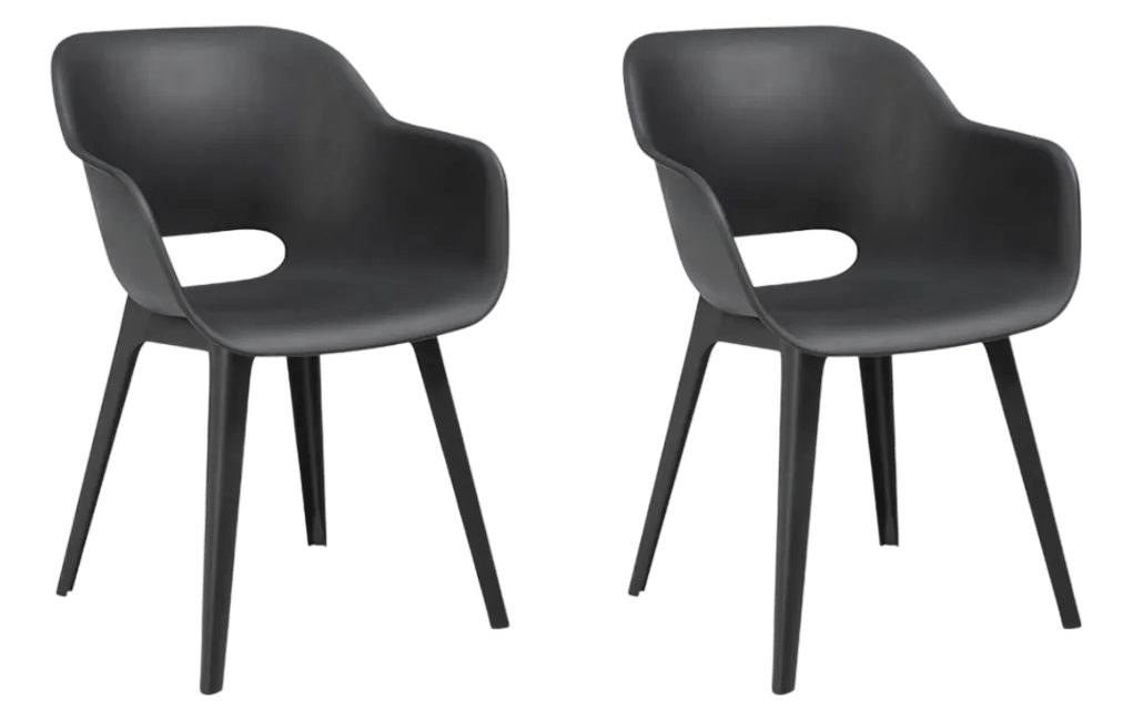 Pack de 2 sillas de exterior Akola - Grafito