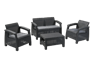 Corfu Outdoor Seating Conversation Set​ Graphite - Keter US