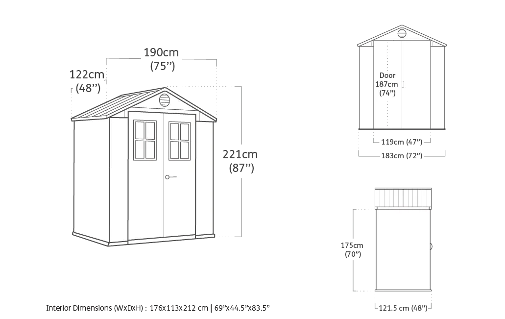 Darwin 6x4 Storage Shed with Windows - Thumbnail 5
