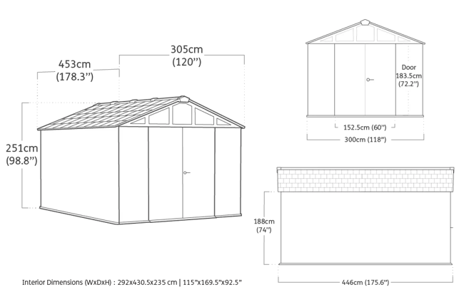 Summit 10x15ft Shed - Rosewood