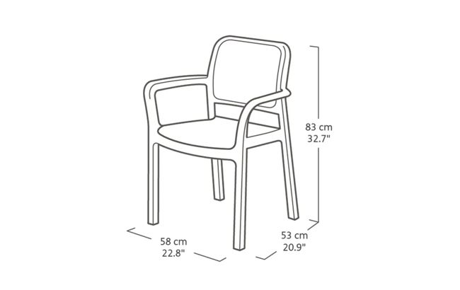 Chaise Tisara - Lot de 6 - Anthracite