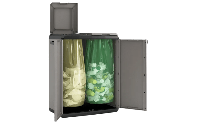 Armoire de tri 2 bacs de tri Basic Split - 68x39xH99 cm - 