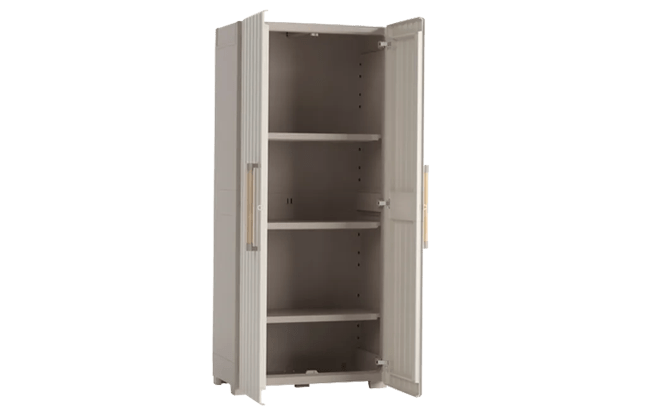 Armario alto de exterior Groove - 180x45x80 cm. - Beige