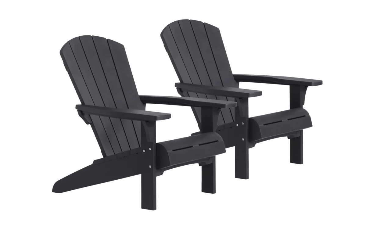 Troy Adirondack Tuinstoelen met Deluxe Bijzettafel - Antraciet