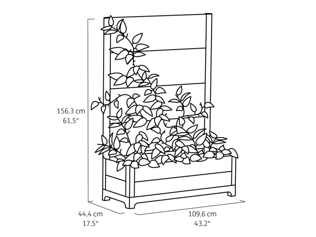 Tulip Leaf Screen Planter - Brown