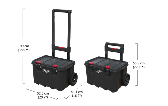 Stack & Roll 2.0 Tool Storage System Black - Keter US