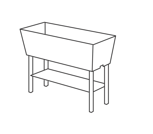 ערוגת גינה אלפרסקו - שחור