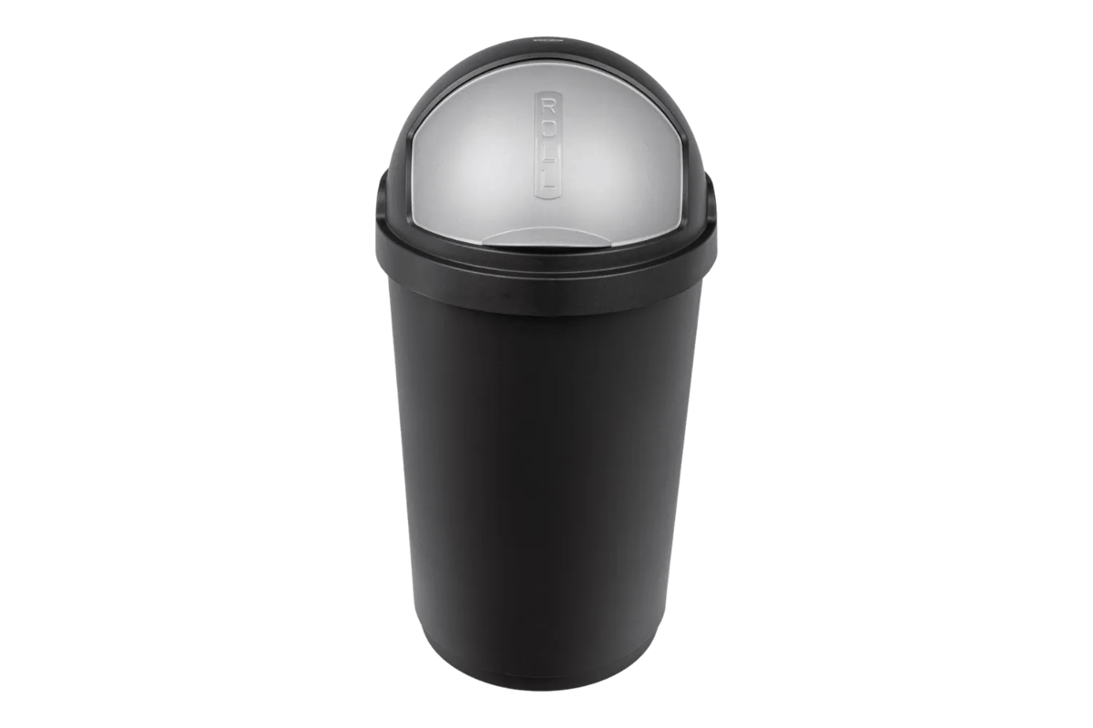Roll Bullet Prullenbak 50L - Zwart