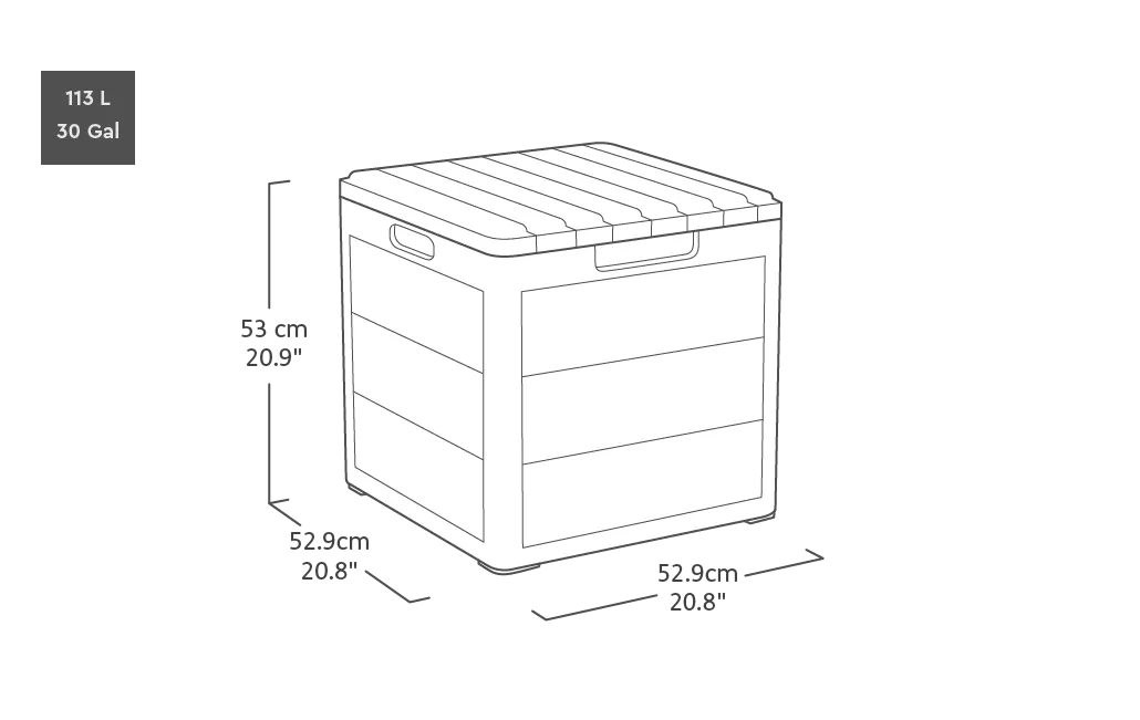 Cortina 30 Gallon Outdoor Storage Deck Box Graphite - Keter Canada