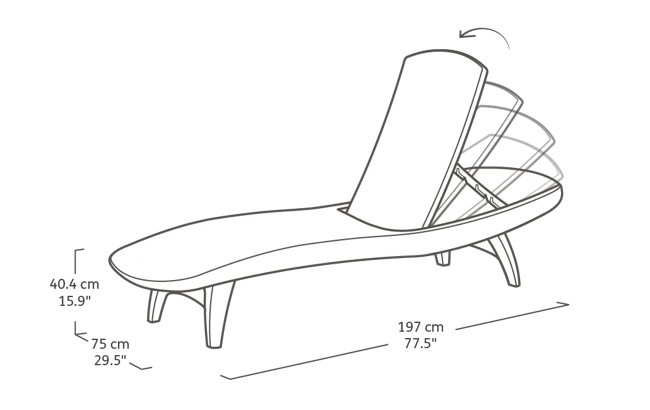 Graphite Pacific Chaise Lounge Set - Keter US