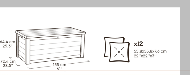 Eastwood Brown 150 Gallon Storage Deck Box - Keter US