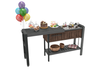 Extendable Party Table - Rosewood - Outdoor Dining