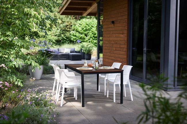 Table Porto 160cm 6 places - Marron Aspect Noyer