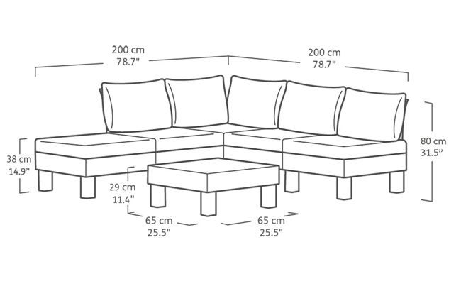 Keter Elements 5-zits Loungeset -