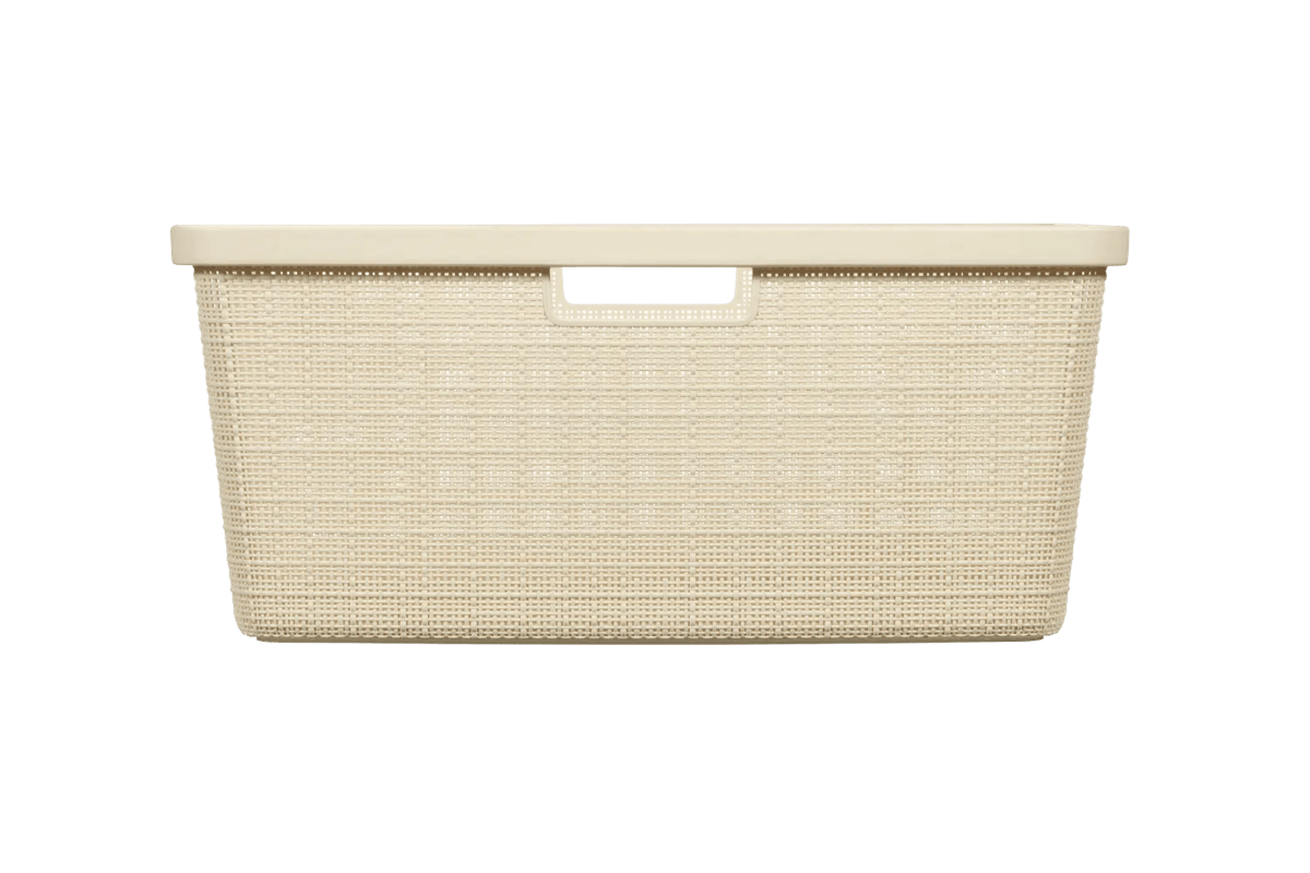 Jute Wasmand 46L - Wit