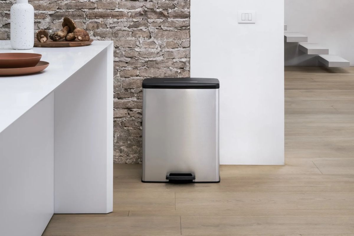 Decobin Prullenbak 65L - Zilver