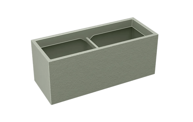 עציץ מלבני כרמל - ירוק