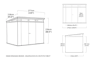 Abri de jardin Artisan 97 - 5,8 m² - Gris
