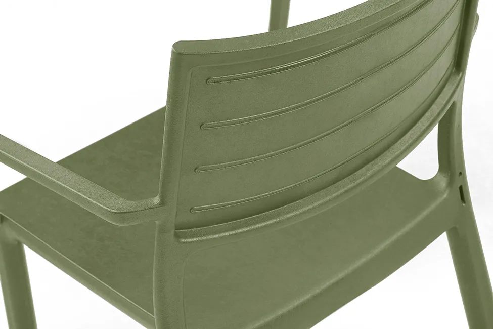 Metaline Chair, Set of 4 - Olive Green