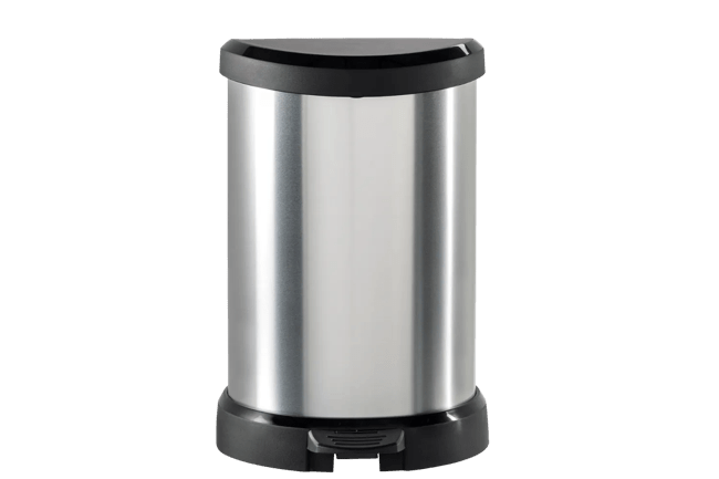 פח אשפה דקו עם פדל 15 ליטר - שחור