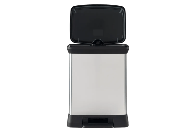 פח אשפה דקו עם פדל 30 ליטר - כסוף