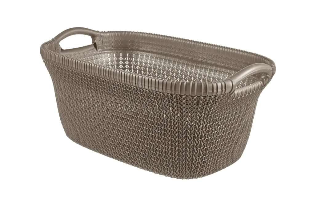 סל כביסה KNIT סרוג 40 ליטר - חום