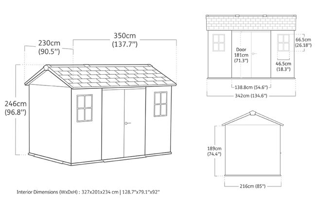 Apex 7.5x11 Storage Shed - חום אגוז