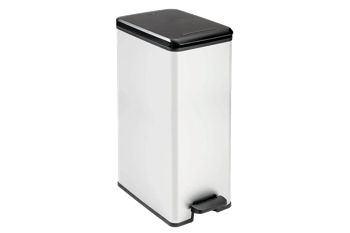 פח אשפה סלים עם פדל 40 ליטר - כסוף - פחי אשפה