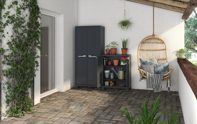 Armario bajo de exterior Moby - 100x44x80 cm. - 