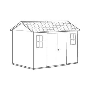 Oakland Gerätehaus 1175  - 350x230x253cm - Graubraun