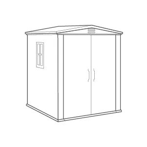 מחסן גינה פקטור 6x6 - חום