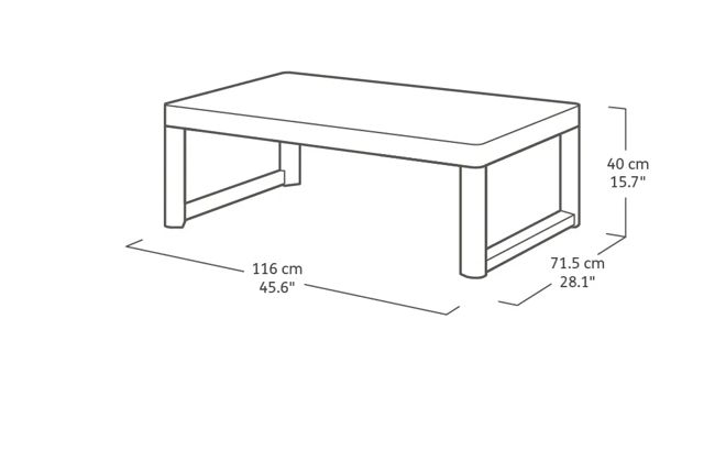 Conjunto de exterior de 4 plazas Chicago con mesa Lyon - Grafito