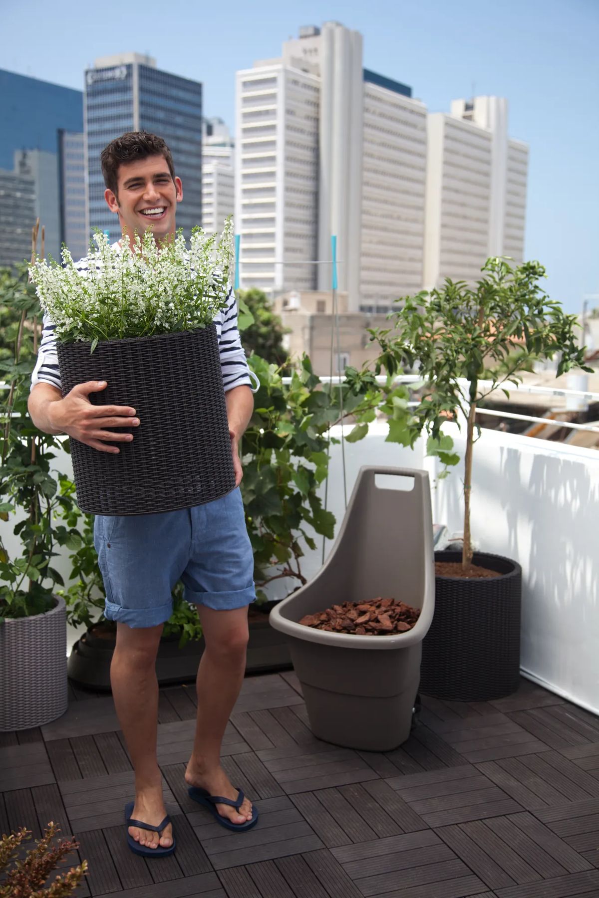 Cylinder Planter Set of 3 - Graphite