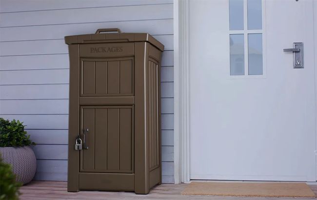 Weather-Resistant Brown Package Delivery Box - Keter US