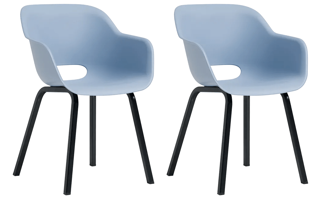 Noa Kuipstoel - 2 stuks - 56,5x55x80cm - Citadel blauw