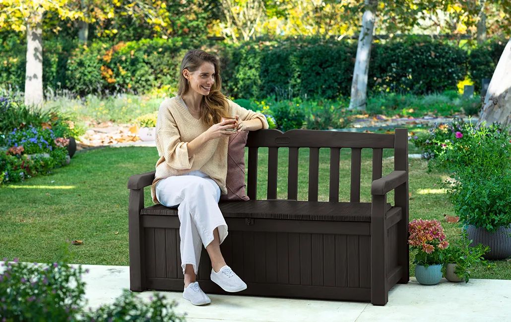 Banc de rangement Solana de 264 litres (70 gallons), brun – Keter Canada