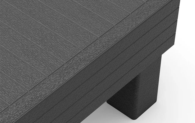 Salon de jardin Elements modulable 2 fauteuils et Table basse - Noir